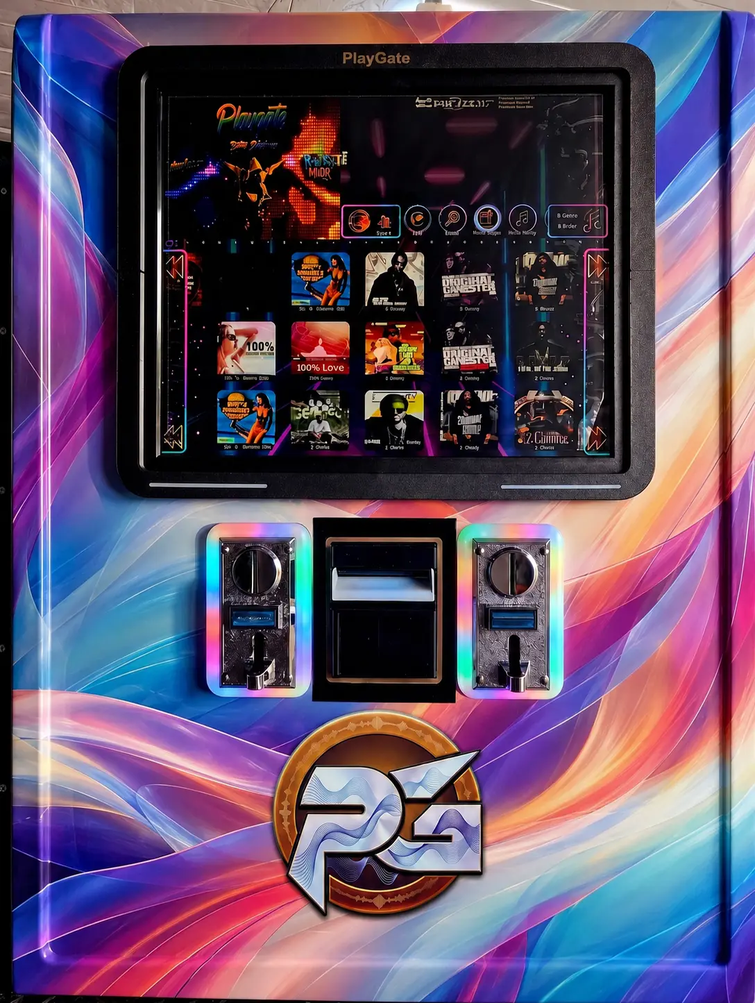 Prism PlayGate jukebox, centred front view